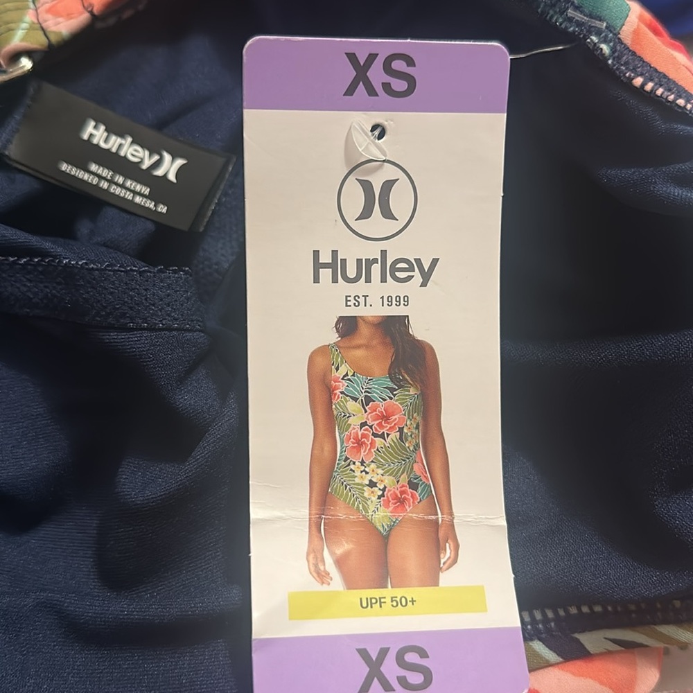 Hurley Womens Floral One Piece Bathing Swimsuit Size XL Tropical - Picture 5 of 6